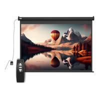 HOMCOM Schermo per Proiettore 100" Formato 4:3 Regolabile con Telecomando, 203x152cm, Nero