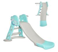 HOMCOM Scivolo per Bambini con Canestro Pieghevole Età 18+ Mesi 140x87x75cm