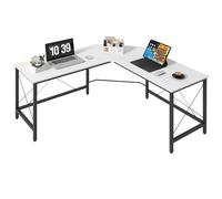 HOMCOM Scrivania ad angolo a L 150x150x76cm Bianco