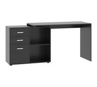 HOMCOM Scrivania ad Angolo con Cassettiera, Forma a L, per Casa e Ufficio
