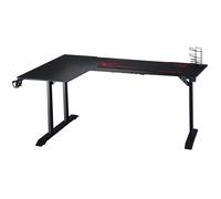 HOMCOM Scrivania Angolare da Gaming e Ufficio Gancio per Cuffie e Porta Tazza