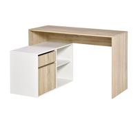HOMCOM Scrivania Angolare Scrivania per Computer Salvaspazio in Legno