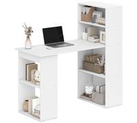 HOMCOM Scrivania Computer con Libreria Salvaspazio Tavolo da Pranzo Porta PC