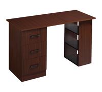 HOMCOM Scrivania in Legno Moderna con 3 Ripiani e 3 Cassetti 120x49x72cm