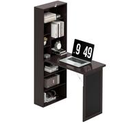 HOMCOM Scrivania Moderna Pieghevole con Libreria e Lavagna