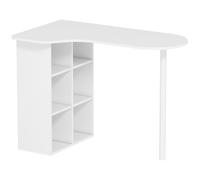 SCRIVANIA UFFICIO HOMCOM IT836-632V00WT - MDF e acciaio, 100x59x75.5cm, 6 ripiani regolabili
