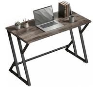 HOMCOM Scrivania per computer con base metallica a Z 120x60cm grigia