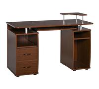 HOMCOM Scrivania per Computer Porta PC in Legno 120x55x85cm Marrone