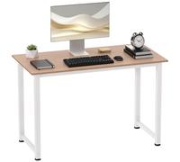 HOMCOM Scrivania per Computer Salvaspazio 120x60x76 cm Rovere e Bianco