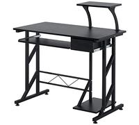 HOMCOM Scrivania per Computer Salvaspazio con Cassetto 90x50x100 cm Nero