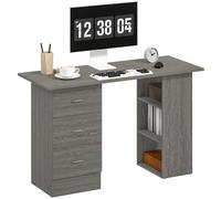HOMCOM Scrivania Porta PC 3 Cassetti e 3 Ripiani in Legno Casa e Ufficio