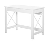 HOMCOM Scrivania porta PC Moderna e Minimal in truciolato e Metallo Bianco