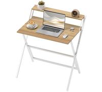 HOMCOM Scrivania Richiudibile con Ripiano per Monitor, 81.5x62x86.5 cm