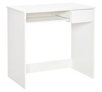 HOMCOM Scrivania Ufficio, 80x45x75 cm Scrivania Salvaspazio con Vassoio Tastiera, Cassetto per Documenti, Bianco Aosom Italy