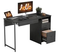 HOMCOM Scrivania Ufficio Salvaspazio, 120x52.3 cm, Nero