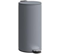 HOMCOM Secchio rifiuti a pedale 30L Grigio scuro 36x30x60.5cm | Coperchio a chiusura morbida, raccoglitore rifiuti, secchio interno rimovibile, cestino rifiuti, metallo.