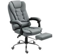 HOMCOM Sedia da Ufficio Ergonomica e Reclinabile con Poggiapiedi Estraibile
