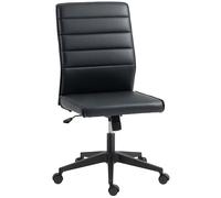 HOMCOM Sedia da Ufficio Ergonomica e Regolabile con Schienale Ricurvo Bianco