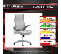 Homcom Sedia da ufficio ergonomica girevole in rete con supporto lombare, braccioli pieghevoli, poggiatesta inclinabile