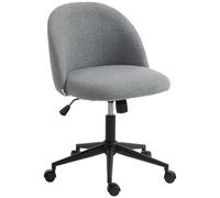 HOMCOM Sedia da ufficio ergonomica regolabile in altezza con ruote Grigio
