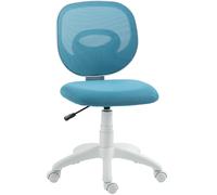 HOMCOM Sedia ergonomica da ufficio con schienale a C e altezza regolabile, 59,5x53x89 cm, Blu Aosom Italy