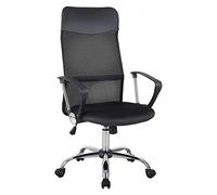 HOMCOM Sedia Ergonomica da Ufficio Girevole, 63x65x109-119 cm, Nero