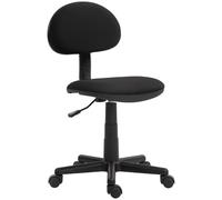 HOMCOM Sedia da Ufficio Girevole ad Altezza Regolabile, Sedia per Scrivania in Tessuto Elastico e Acciaio per Studio, 43x51x73-85 cm, Nero