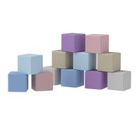 HOMCOM Set 12 Cubi Morbidi Gioco Educativo per Bambini 12-36 Mesi 20x20x20cm