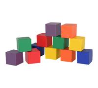 HOMCOM Set 12 Cubi Morbidi Gioco Educativo per Bambini 12-36 Mesi 20x20x20cm