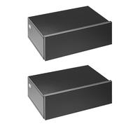 HOMCOM Set di 2 Comodini Sospesi con Cassetto Montaggio a Parete Nero