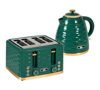 HOMCOM Set 2 in 1 tostapane e bollitore con 7 livelli, scongelamento e riscaldamento, Verde Aosom Italy