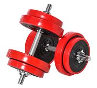 HOMCOM HOMCOM Set Bilanciere e Manubri Pesi da 20kg Dischi Rivestiti in PP Antigraffio | Homcom 20