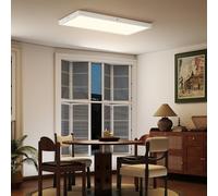 HOMCOM Set 2 Plafoniere LED Sottili Colore Regolabile 60x30x3.7 cm Bianco