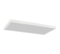 HOMCOM Set 2 Plafoniere LED Sottili e Minimal con Colore Regolabile, in Acciaio e Plastica, 60x30x3.7 cm, Bianco Aosom Italy
