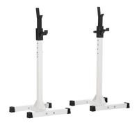 HOMCOM Set 2 Rack Supporto Bilanciere Altezza Regolabile a 12 Livelli in Acciaio