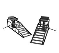 HOMCOM Set 2 Rampe Sollevamento Auto Portata 3 T Altezza 23-32.5 cm Nero