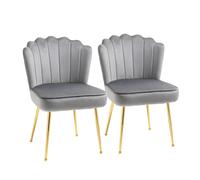 HOMCOM Set 2 Sedie Moderne e Imbottite per Salotto 57x58x88cm