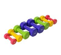 HOMCOM Set 4 Manubri da 20 kg con Design Esagonale in Acciaio e PU Multicolore