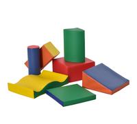 HOMCOM Set 7 Blocchi Morbidi per Bambini 1-3 Anni in PU e EPE
