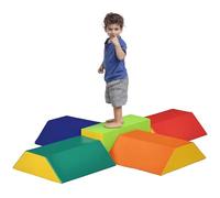 HOMCOM Set Costruzioni Morbide 1-3 Anni 48.3x19.1x48.3 cm Multicolore