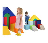 HOMCOM Set Costruzioni Morbide per Bambini 1-3 Anni con 11 Forme e Colori Vari