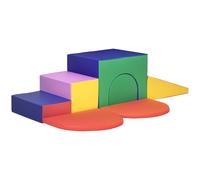 HOMCOM Set da Gioco per Bambini 12-36 Mesi da 7 Blocchi in PU e EPE Multicolore