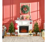 Homcom Set di 2 Alberi Di Natale Artificiali 90 cm con Vaso 110 Rami