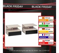 Homcom Set di 2 comodini galleggianti con 1 cassetto e ripiano 35X32X22,5 cm