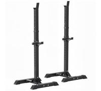 HOMCOM Set di 2 Rack Supporto per Bilanciere Acciaio 50x49x124-154cm Nero