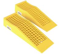 HOMCOM Set di 2 Rampe di Carico in Plastica per Auto 70x19.5x7.8 cm Giallo