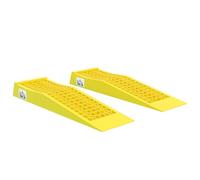 HOMCOM Set di 2 Rampe di Carico in Plastica per Auto con Capacità 3 Tonnellate per Pezzo, Pedane Antiscivolo per Manutenzione Macchine, Camper e Furgoni, 70x19.5x7.8 cm, Giallo