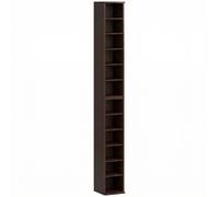 HOMCOM Set di 2 Scaffali a Colonna, Mobile Porta CD-DVD con 12 Scomparti, Capacità di 204 CD, 21x22,5x88,5 cm, Marrone Aosom Italy