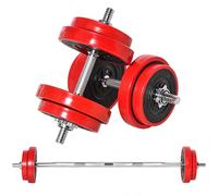 HOMCOM HOMCOM Set Bilanciere e Manubri Pesi da 20kg Dischi Rivestiti in PP Antigraffio | Homcom 20