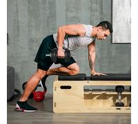 Homcom Set di pesi con manubri regolabili da 20 kg con piastre da 2,5/1,5 kg e kit di allenamento per barre di collegamento da 2 kg per palestra domestica